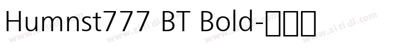 Humnst777 BT Bold字体转换